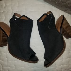 Lucky brand open toe booties